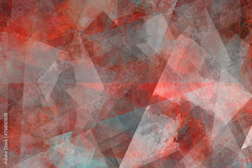 abstract red and black background with textured transparent squares in random layers