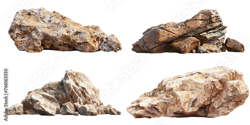 Decorative desert rocks isolated