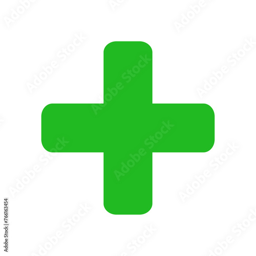 green plus sign icon vector design