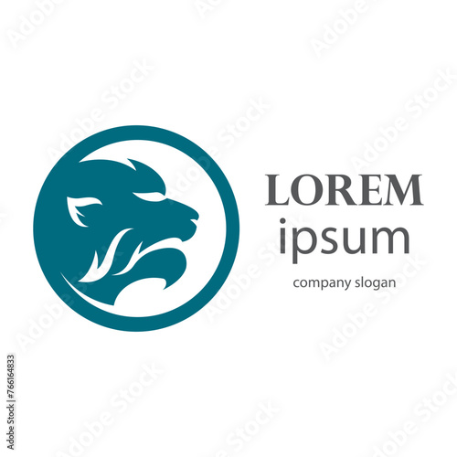 Elegant and dignified lion head logo design