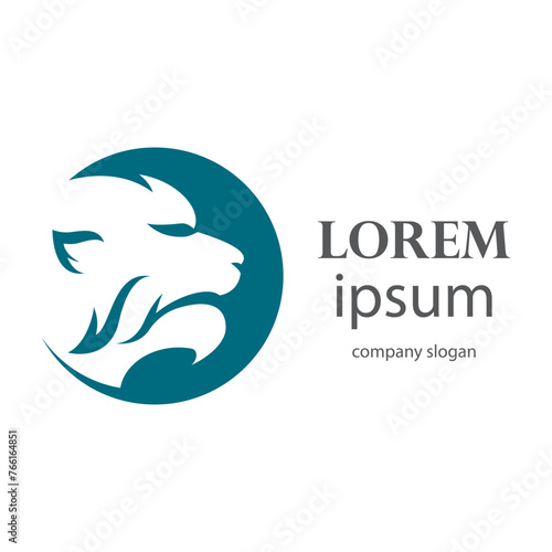 Elegant and dignified lion head logo design