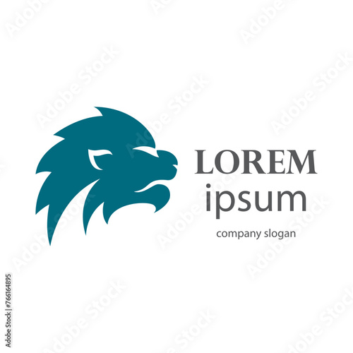 Elegant and dignified lion head logo design