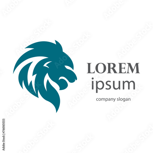 Elegant and dignified lion head logo design