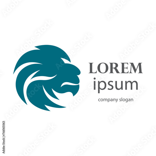 Elegant and dignified lion head logo design