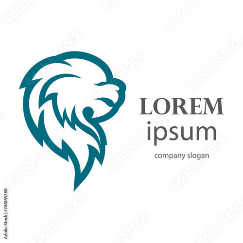 Elegant and dignified lion head logo design