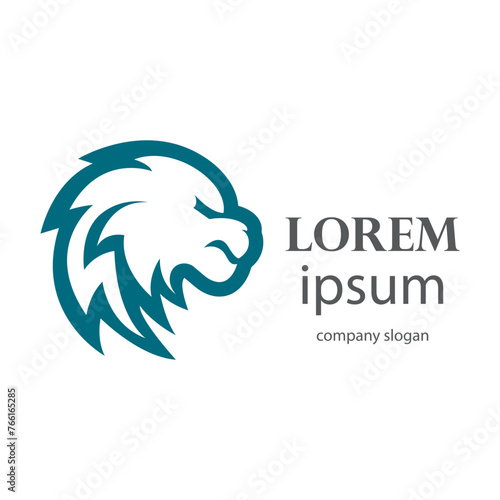 Elegant and dignified lion head logo design