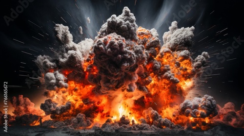 Massive Explosive Eruption Captured in High Detail. Generative ai
