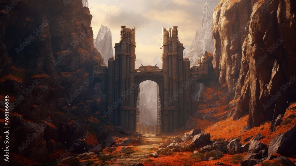 The gate guarding the forbidden mountain The gate guarding the forbidden mountain
