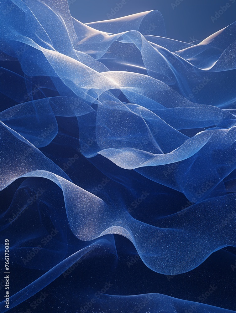 Obraz premium Fabric strands capturing the essence of lightning, an oasis of calm, twilight hues close-up,ultra HD