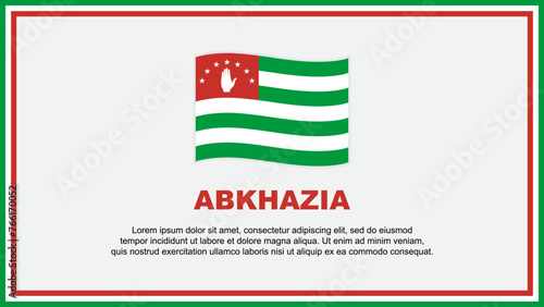 Abkhazia Flag Abstract Background Design Template. Abkhazia Independence Day Banner Social Media Vector Illustration. Abkhazia Banner