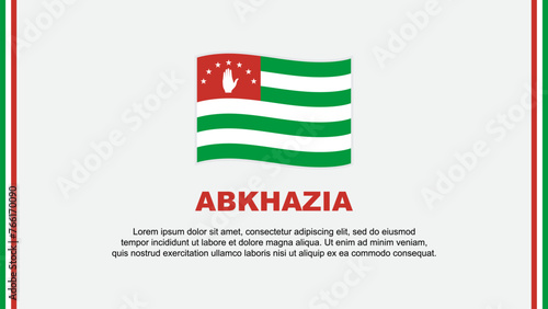 Abkhazia Flag Abstract Background Design Template. Abkhazia Independence Day Banner Social Media Vector Illustration. Abkhazia Cartoon