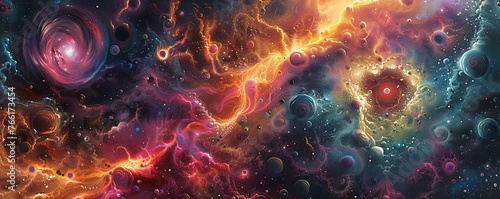 Produce an imaginative artwork capturing the moment when a futuristic spacecraft scans through the colorful plasma of a star, revealing intricate and alien-like life forms existing within Intrigue vie photo