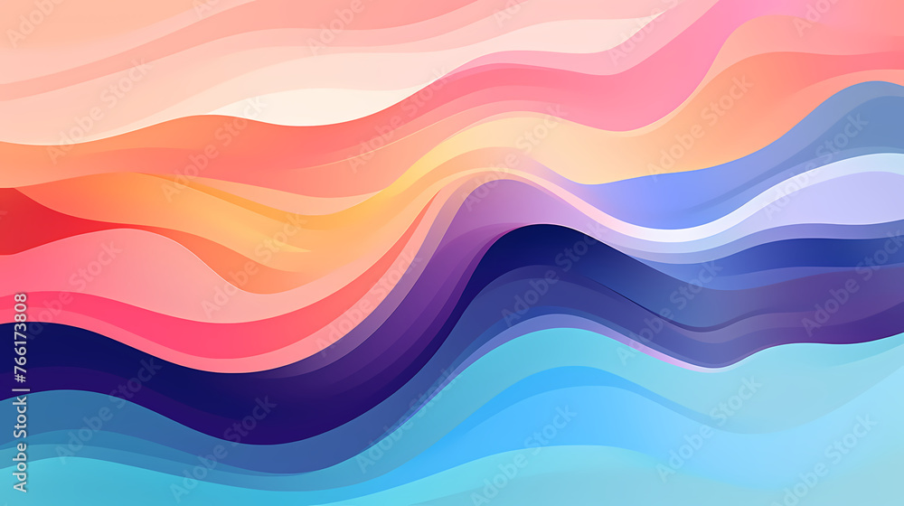Watercolor background with various waves and wave shapes Watercolor background with various waves and wave shapes