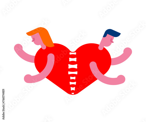 Lovers tear your heart out. Quarrel between lovers