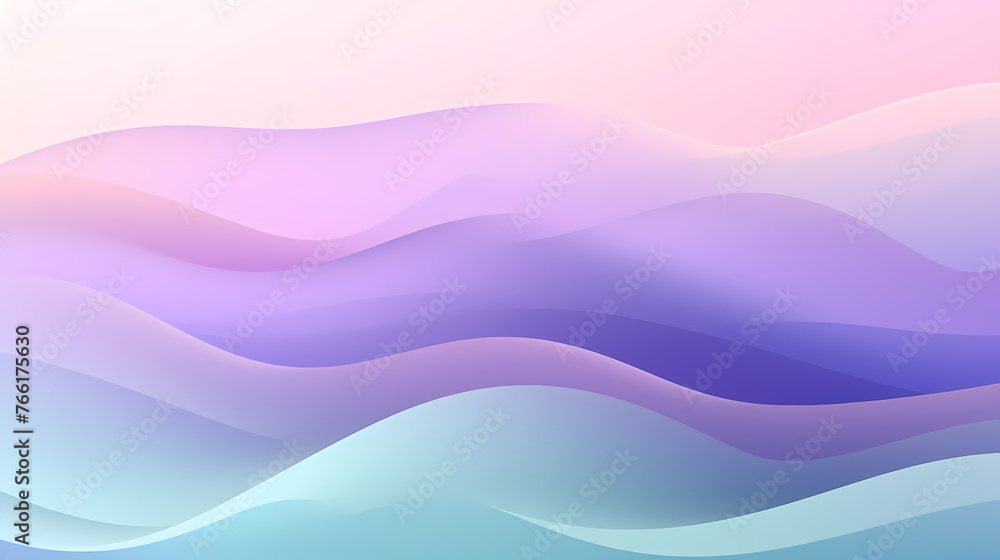Fototapeta premium Watercolor background with various waves and wave shapes