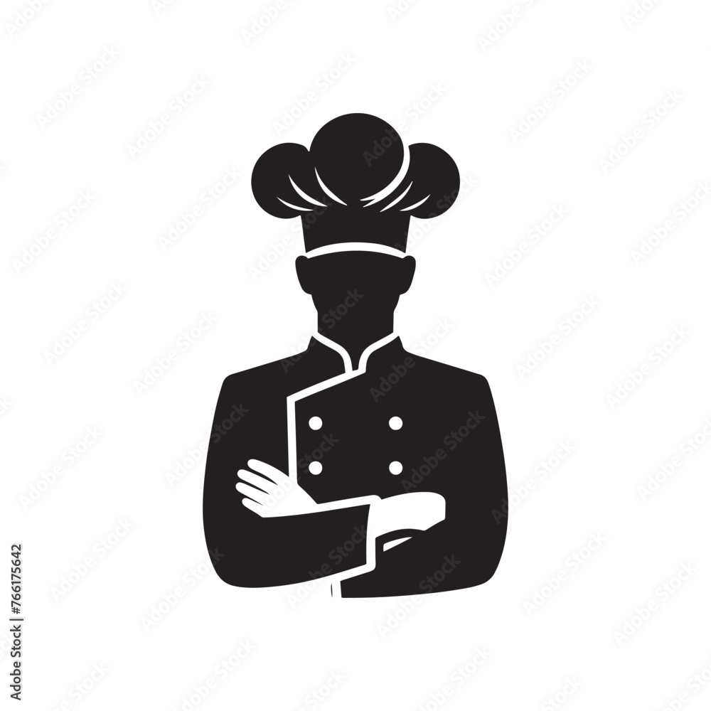 Chef Silhouette Vector: Culinary Master's Outline in Professional Kitchen Attire and Pose- Cook vector stock- chef illustration. Chef Silhouette Vector: Culinary Master's Outline in Professional Kitchen Attire and Pose- Cook vector stock- chef illustration.