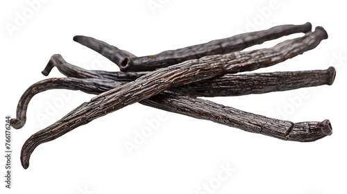 Vanilla beans isolated on transparent background