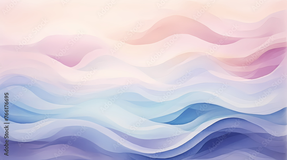 Gradient colorful abstract wallpaper with multicolored wavy surface - obrazy, fototapety, plakaty 