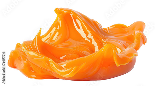Bright orange opaque liquid isolated