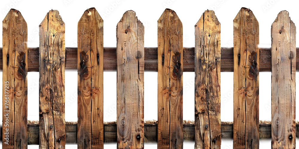 Wooden fence planks with repeating pattern with transparent background Wooden fence planks with repeating pattern with transparent background