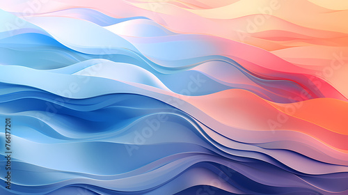 Gradient colorful abstract wallpaper with multicolored wavy surface