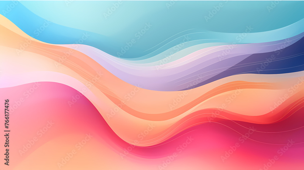 Gradient colorful abstract wallpaper with multicolored wavy surface