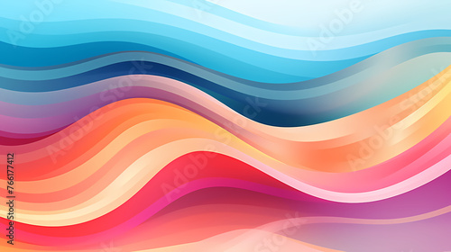 Gradient colorful abstract wallpaper with multicolored wavy surface