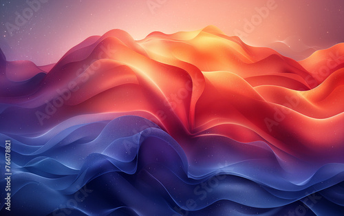 Abstract Red & Blue Gradient Background, Soft Blurred Light Wave Background, Web Banner, Wallpaper 