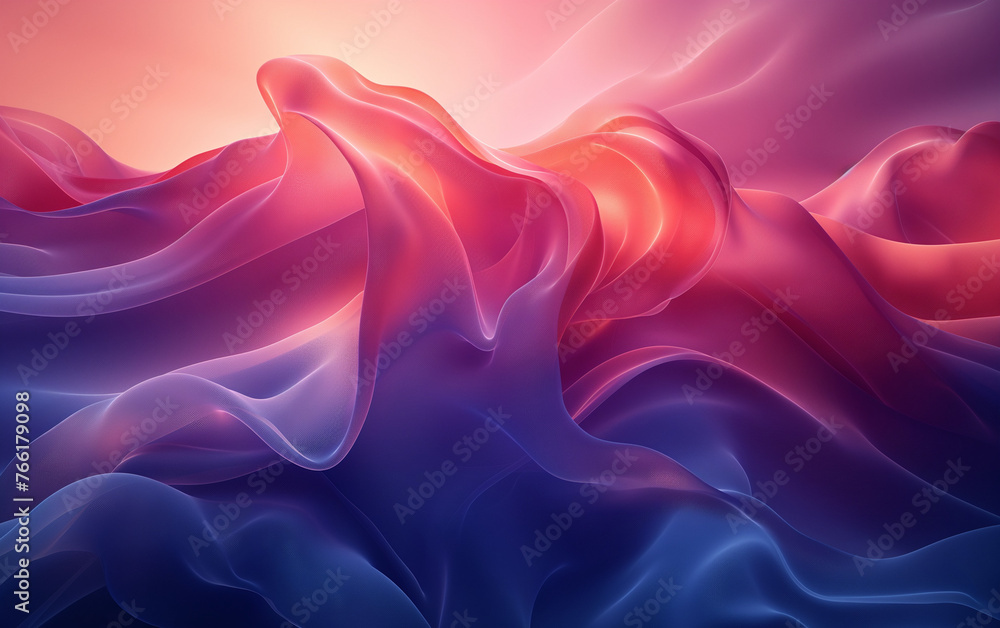 Obraz premium Abstract Red & Blue Gradient Background, Soft Blurred Light Wave Background, Web Banner, Wallpaper 