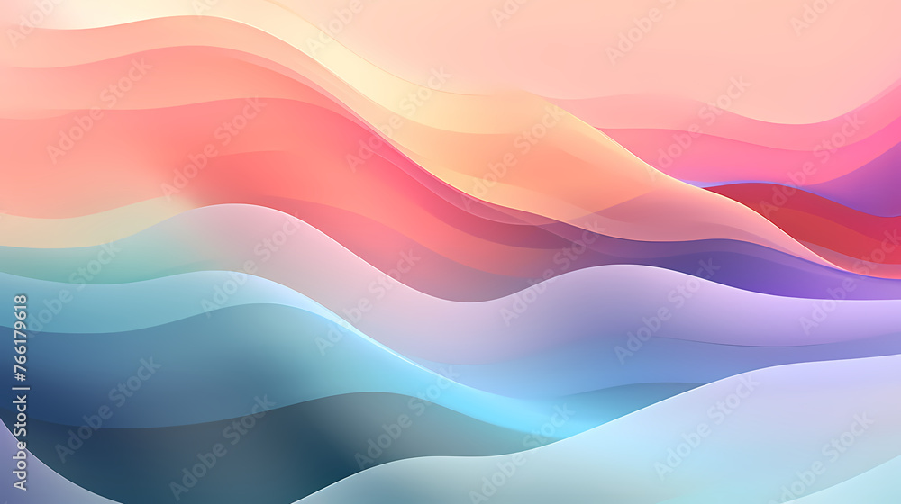Fototapeta premium Vibrant retro abstract wavy background