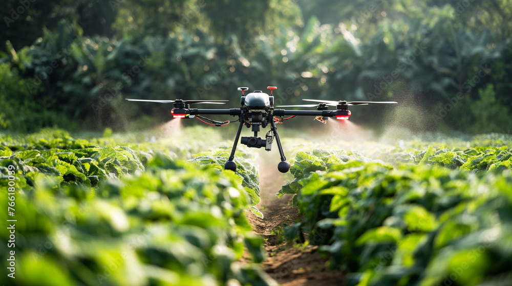 Drone flying over agricultural fields, surveying Concepts with drones in agriculture Smart farming and precision agriculture Drone flying over agricultural fields, surveying Concepts with drones in agriculture Smart farming and precision agriculture