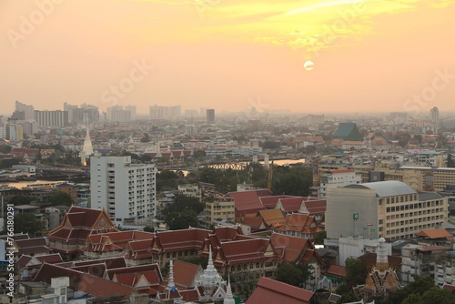 Beautiful Sunset View of Bangkok, Thailand