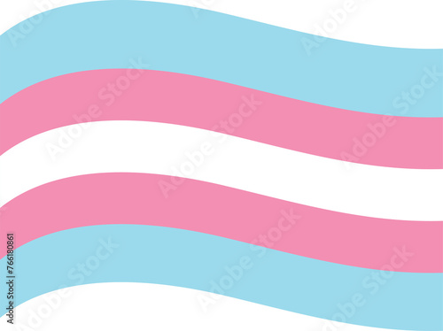 Transgender Flag Wavy Pride Month LGBTQ Rainbow