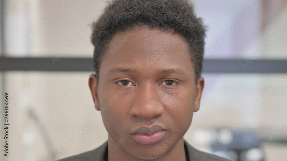 Close Up of Serious African Man Face Close Up of Serious African Man Face