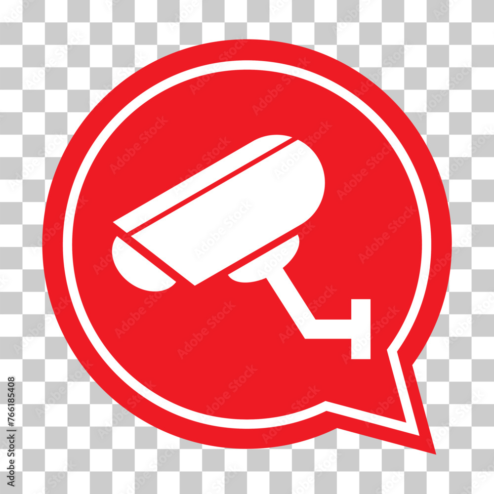 Closed circuit television camera icon, CCTV video protection alert, vector illustration Closed circuit television camera icon, CCTV video protection alert, vector illustration