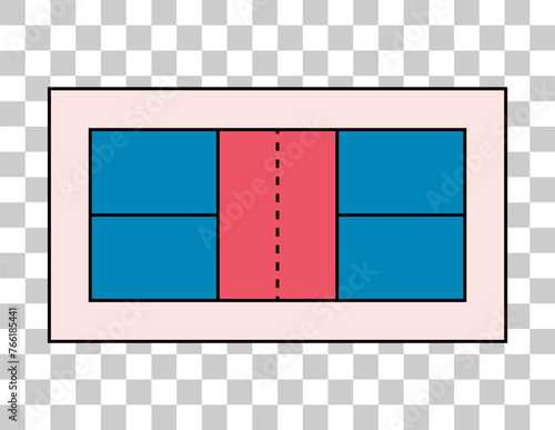 Pickleball racket sport, indoor court paddle icon, web flat symbol vector illustration