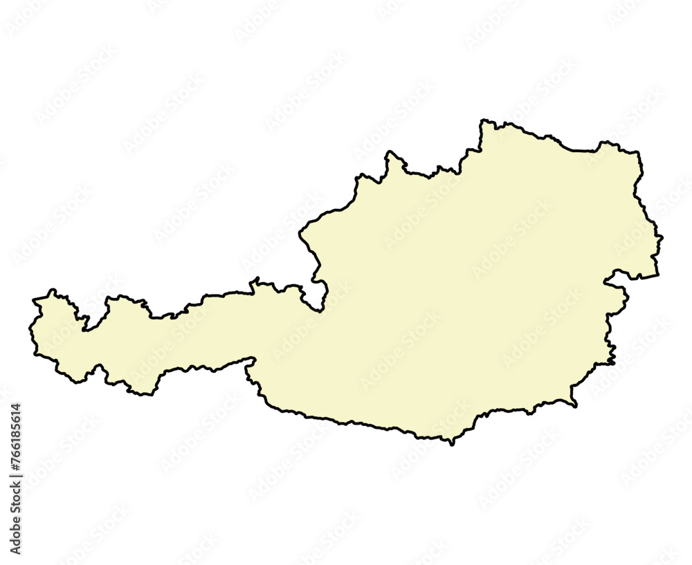 Austria map symbol shape, travel web flat concept icon symbol vector illustration Austria map symbol shape, travel web flat concept icon symbol vector illustration