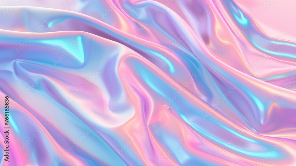 3D Rendered Dreamy Pastel Multicolor Gradient Blur