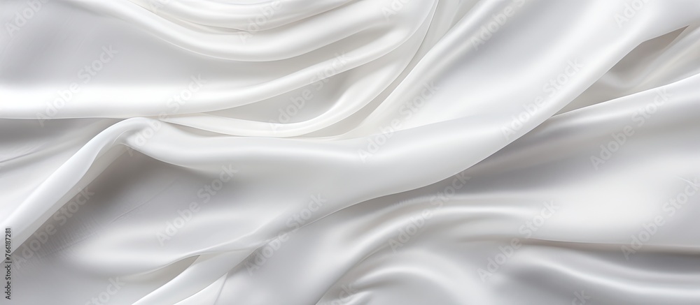 A close up of a white fabric displaying an extensive amount of intricate folds and creases, creating a textured surface A close up of a white fabric displaying an extensive amount of intricate folds and creases, creating a textured surface