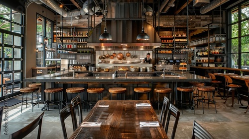 Elevated interpretation of traditional Southern barbecue dishes in a modern setting