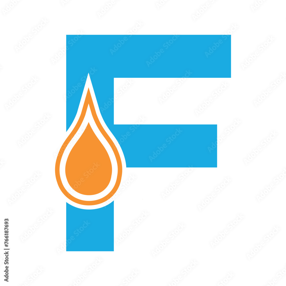 Obraz premium Hydro Logo combine with letter F vector template