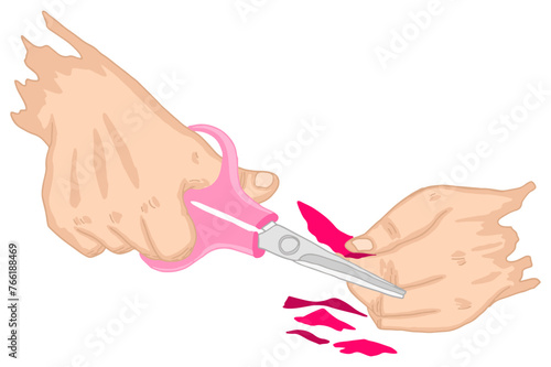 Vector Image of Hands Making Crafts