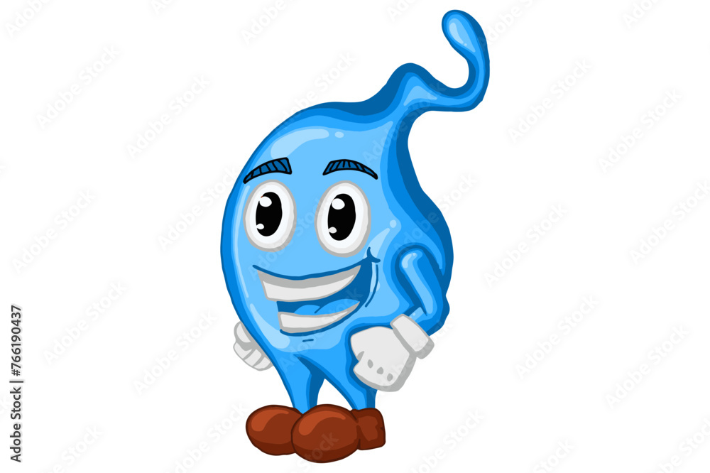 Water Drop Cartoon Character Mascot Water Drop Cartoon Character Mascot
