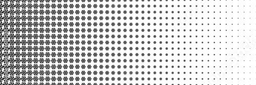 Horizontal gradient of black and white propeller halftone texture vector illustration black and white propeller background. 