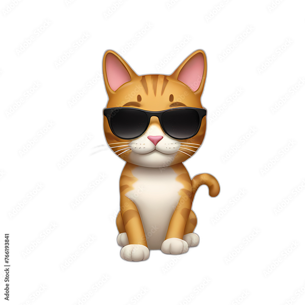 icon illustration cool cat with sunglasses icon illustration cool cat with sunglasses