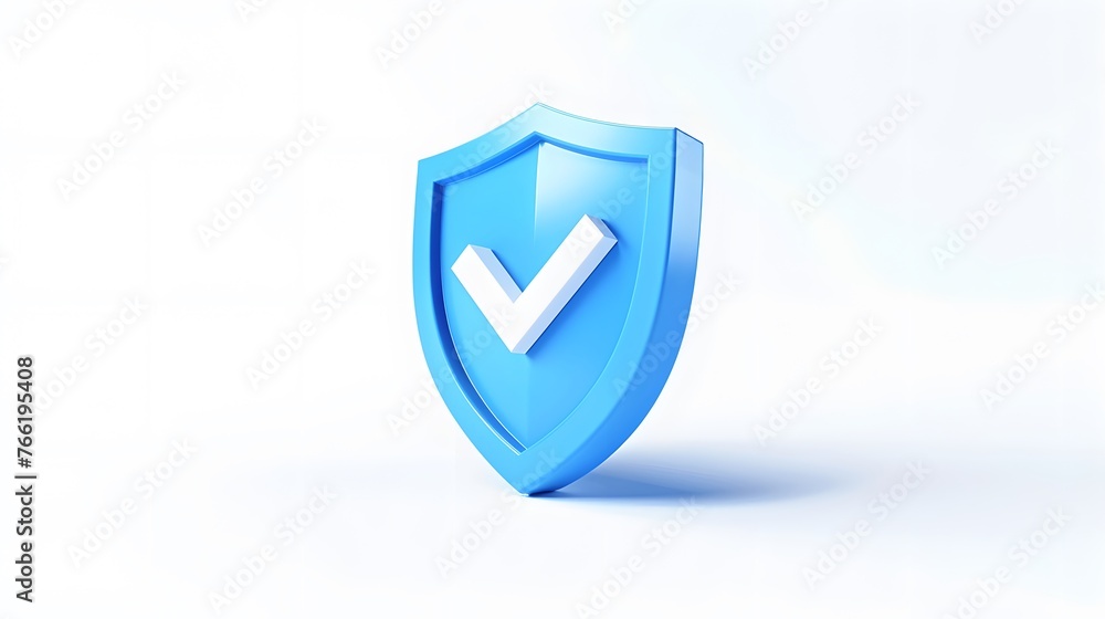 cartoon 3d Icon safety shield check mark perspective . Blue symbol security safety icon. Checkmark in minimalistic style. 3d vector illustration. white background cartoon 3d Icon safety shield check mark perspective . Blue symbol security safety icon. Checkmark in minimalistic style. 3d vector illustration. white background