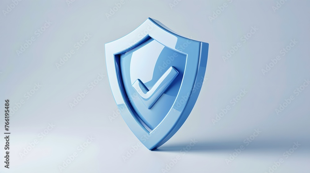 cartoon 3d Icon safety shield check mark perspective . Blue symbol security safety icon. Checkmark in minimalistic style. 3d vector illustration. white background cartoon 3d Icon safety shield check mark perspective . Blue symbol security safety icon. Checkmark in minimalistic style. 3d vector illustration. white background