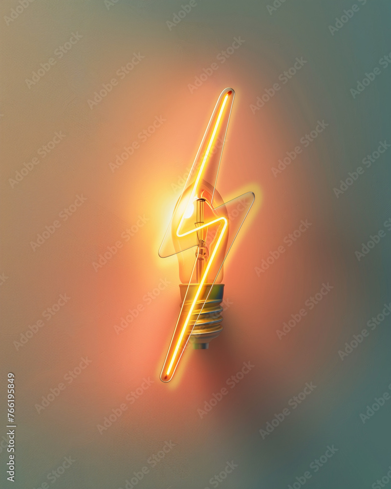 A simple neon sign of the lightning bolt symbol in light pastel colors on a gray background with soft shadows and no contrast, captured with high resolution photography.
A simple neon sign of the lightning bolt symbol in light pastel colors on a gray background with soft shadows and no contrast, captured with high resolution photography.