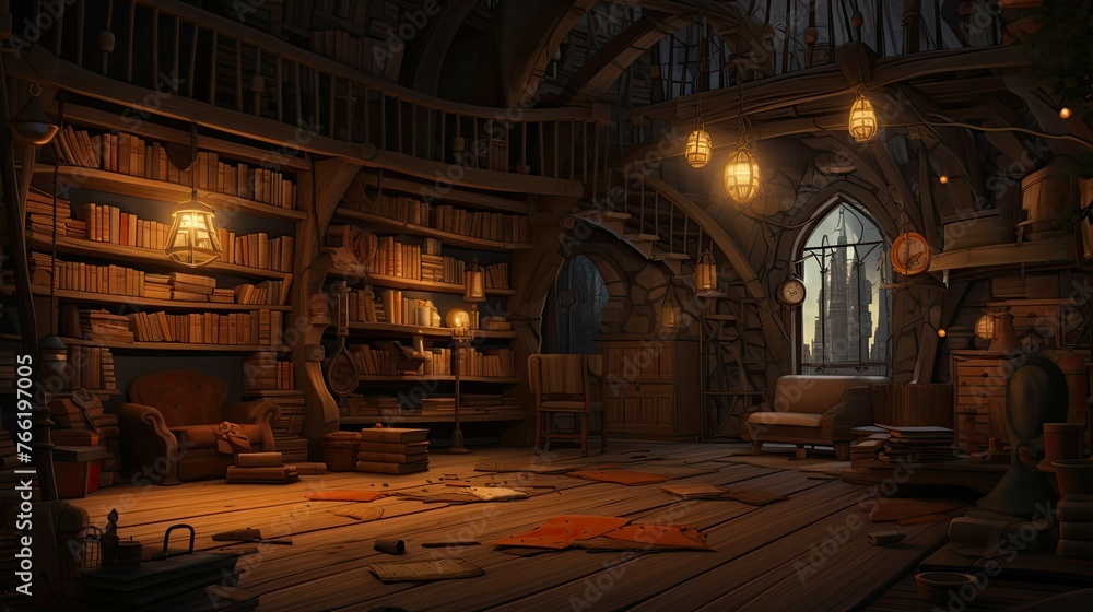 Old cellar. AI generated art illustration. Old cellar. AI generated art illustration.