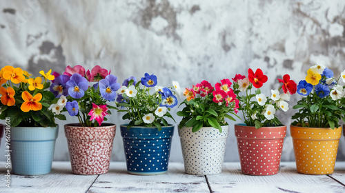 cute boho flower pot plants collection set